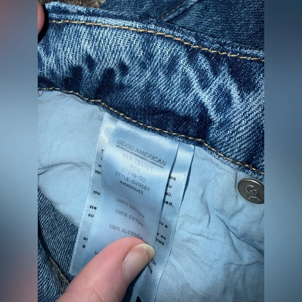 Good American High Rise straight Leg Distressed Jeans - Picture 6 of 6